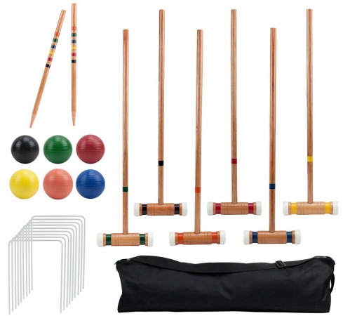 Picture of Brybelly SCRQ-001 6 Player Outdoor Croquet Set with Deluxe Carrying Case