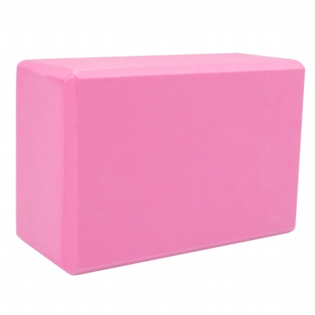 Picture of Brybelly SYOG-203 Large High Density Pink Foam Yoga Block 9 x 6 x 4