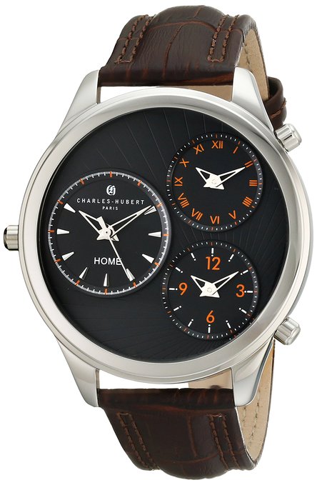 Picture of Charles-Hubert Paris Men&apos;s Stainless Steel Triple Time Quartz Watch