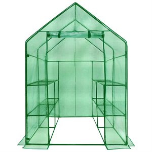 Picture of Ogrow Deluxe WALK-IN 2 Tier 8 Shelf Portable Lawn and Garden Greenhouse - Havy Duty Anchors Included!