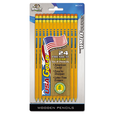 Picture of Board Dudes Pre-sharpened USA Gold No.2 Pencils