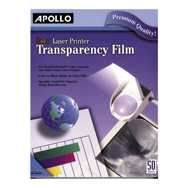 Picture of Apollo Color Laser Printer Transparency Film