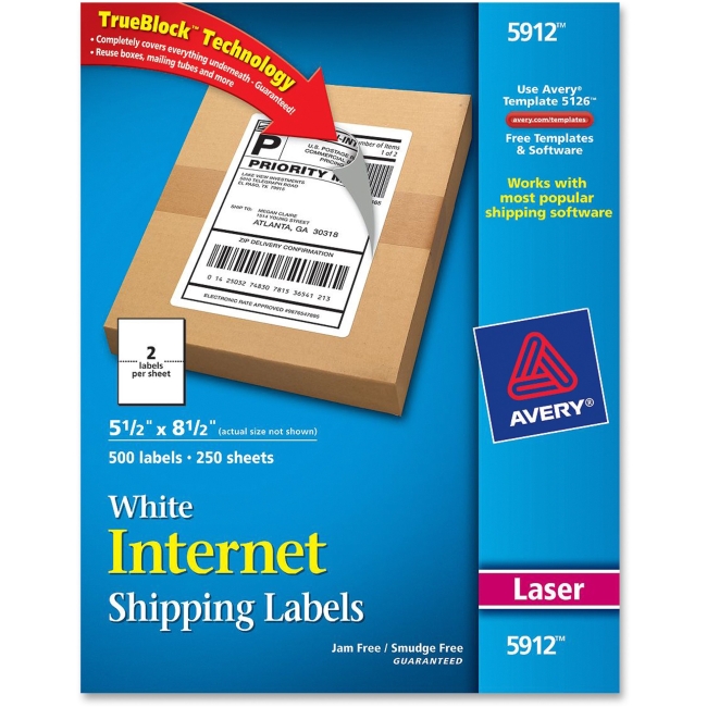 Picture of Avery Laser Printer Internet Shipping Labels