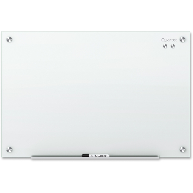 Infinity Magnetic Glass Marker Board, 48" X 36", White Surface