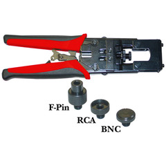 Coaxial Compression Tool- F-pin- BNC and RCA (RG59 and RG6)