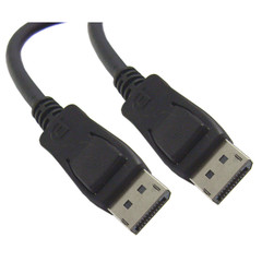 DisplayPort v1.2 Video Cable, 17.28 Gbit/s Data Rate for up to 4k at 75Hz, DisplayPort Male, 6 foot