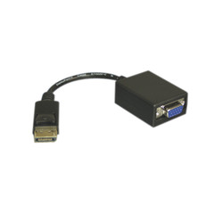 DisplayPort to VGA Adapter Cable- DisplayPort Male to HD15 Female- Only works from DisplayPort to VGA- 6 inch