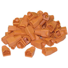 RJ45 Strain Relief Boots- Orange- 50 Pieces Per Bag