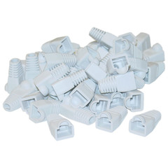 RJ45 Strain Relief Boots- White- 50 Pieces Per Bag