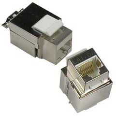 Picture of Cable Wholesale Shielded Cat6a Keystone Jack- RJ45 Female to 110 Punch Down