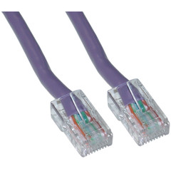 Cat5e Purple Copper Ethernet Patch Cable, Bootless, POE Compliant, 5 foot