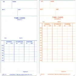 Picture of Acro Br 09-9110-000 - Bx/250 Wk/Biwkly Cards