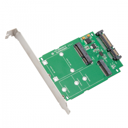 M.2 (NGFF) & mSATA SSD to SATA III with Standard & Low Profile Brackets