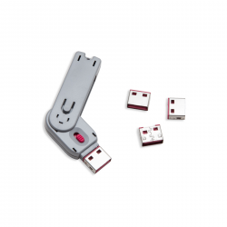 USB Port Blocker with 1 Key, and 4 Locks