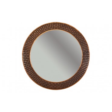 Hand Hammered Round Copper Mirror - Oil Rubbed Bronze -  BetterBathroom, BE4445643