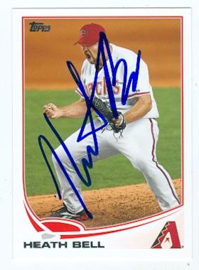 Picture of Heath Bell autographed baseball card (Arizona Diamondbacks) 2013 Topps No.221