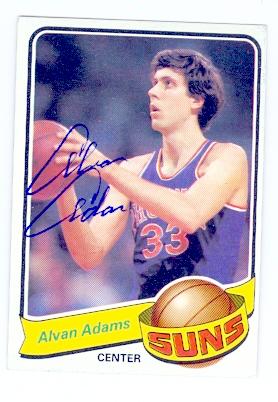 Picture of Alvan Adams autographed basketball card (Phoenix Suns) 1980 Topps No.52