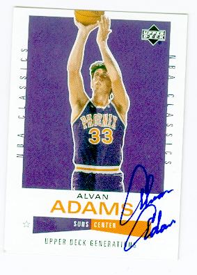 Picture of Alvan Adams autographed basketball card (Phoenix Suns) 2002 Upper Deck Classics No.145