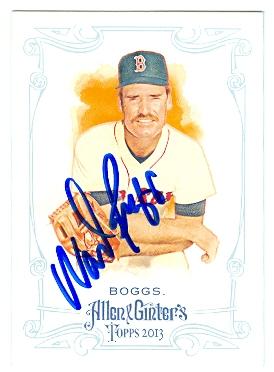 Wade Boggs autographed Baseball Card (Boston Red Sox) 2013 Topps Allen and Ginters No.181