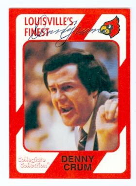 Picture of Denny Crum autographed Basketball Card (Louisville Cardinals Coach) 1989 Collegiate Collection No.288