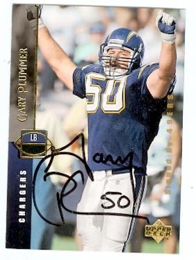 Picture of Gary Plummer autographed football card (San Diego Chargers) 1994 Upper Deck No.116