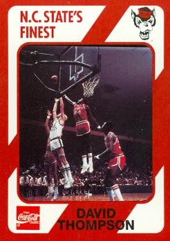 David Thompson Basketball Card (N.C. North Carolina State) 1989 Collegiate Collection No.164 -  Autograph Warehouse, 107929