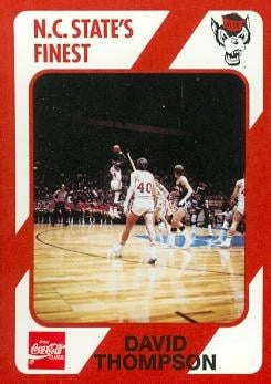 Picture of David Thompson Basketball Card (N.C. North Carolina State) 1989 Collegiate Collection No.166