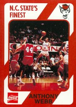 Picture of Anthony Spud Webb Basketball Card (N.C. North Carolina State) 1989 Collegiate Collection No.134