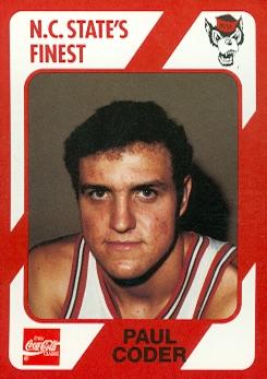 Paul Coder Basketball Card (N.C. North Carolina State) 1989 Collegiate Collection No.64