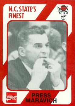 Picture of Coach Press Maravich Basketball Card (N.C. North Carolina State) 1989 Collegiate Collection No.170