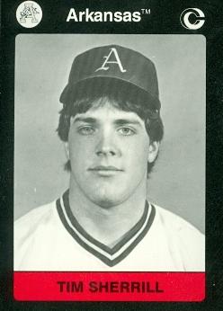 Tim Sherrill Baseball Card (Arkansas) 1991 Collegiate Collection No.23