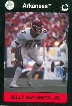 Billy Ray Smith Jr Football Card Arkansas 1991 Collegiate Collection No25