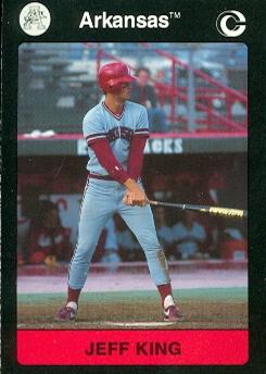 Jeff King Baseball Card (Arkansas) 1991 Collegiate Collection No.54