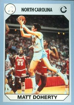 Picture of Matt Doherty Basketball Card (North Carolina) 1990 Collegiate Collection No.65