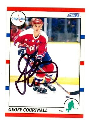 Picture of Geoff Courtnall autographed Hockey Card (Washington Capitals) 1990 Score No.124