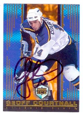 Picture of Geoff Courtnall autographed Hockey Card (St Louis Blues) 1999 Pacific Dynagon Ice No.156