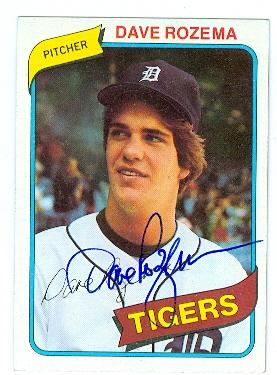 Picture of Dave Rozema autographed baseball card (Detroit Tigers) 1980 Topps No.288