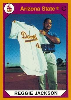 Reggie Jackson Baseball Card (Arizona State) 1990 Collegiate Collection No.1