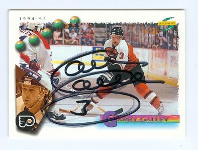Picture of Garry Galley autographed hockey card (Philadelphia Flyers) 1994 Score No.26