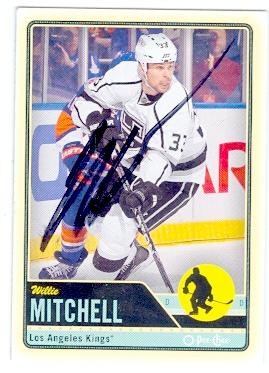 Picture of Willie Mitchell autographed hockey card (Los Angeles Kings) 2012 2013 O-Pee-Chee No.60