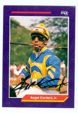 Picture of Angel Cordero Jr. autographed trading card (Horse Racing) 1992 Jockey Star No.52