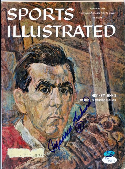 Picture of Maurice Richard autographed Sports Illustrated Magazine (Montreal Canadiens) JSA No.I87288