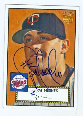 Pat Neshek autographed baseball card (Minnesota Twins) 2006 Topps Heritage No.7 -  Autograph Warehouse, 112684