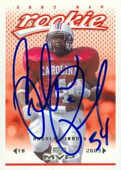 Picture of Andre Pinnock autographed Football Card (South Carolina) 2003 Upper Deck MVP No.371 Rookie