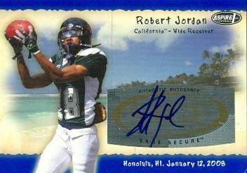 Robert Jordan autographed Football Card (California) 2008 SAGE Aspire No.H10 -  Autograph Warehouse, 109380