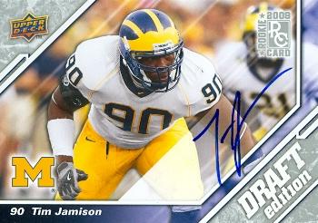 Tim Jamison autographed Football Card (Michigan) 2009 Upper Deck No.104 Rookie -  Autograph Warehouse, 109415