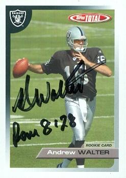 Picture of Andrew Walter autographed Football Card (Oakland Raiders) 2005 Topps Total No.488 Rookie