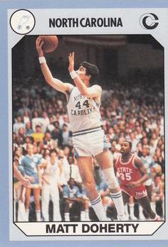 Picture of Matt Doherty Basketball Card (North Carolina) 1990 Collegiate Collection No.19