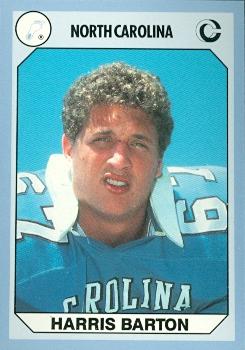 Picture of Harris Barton Football Card (North Carolina) 1990 Collegiate Collection No.35