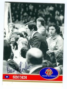 Picture of Harry Sinden autographed Hockey Card (1972 Canada Cup) 1991 Future Trends No.94